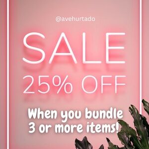 Bundle Sale! 3+ items for 25% off!